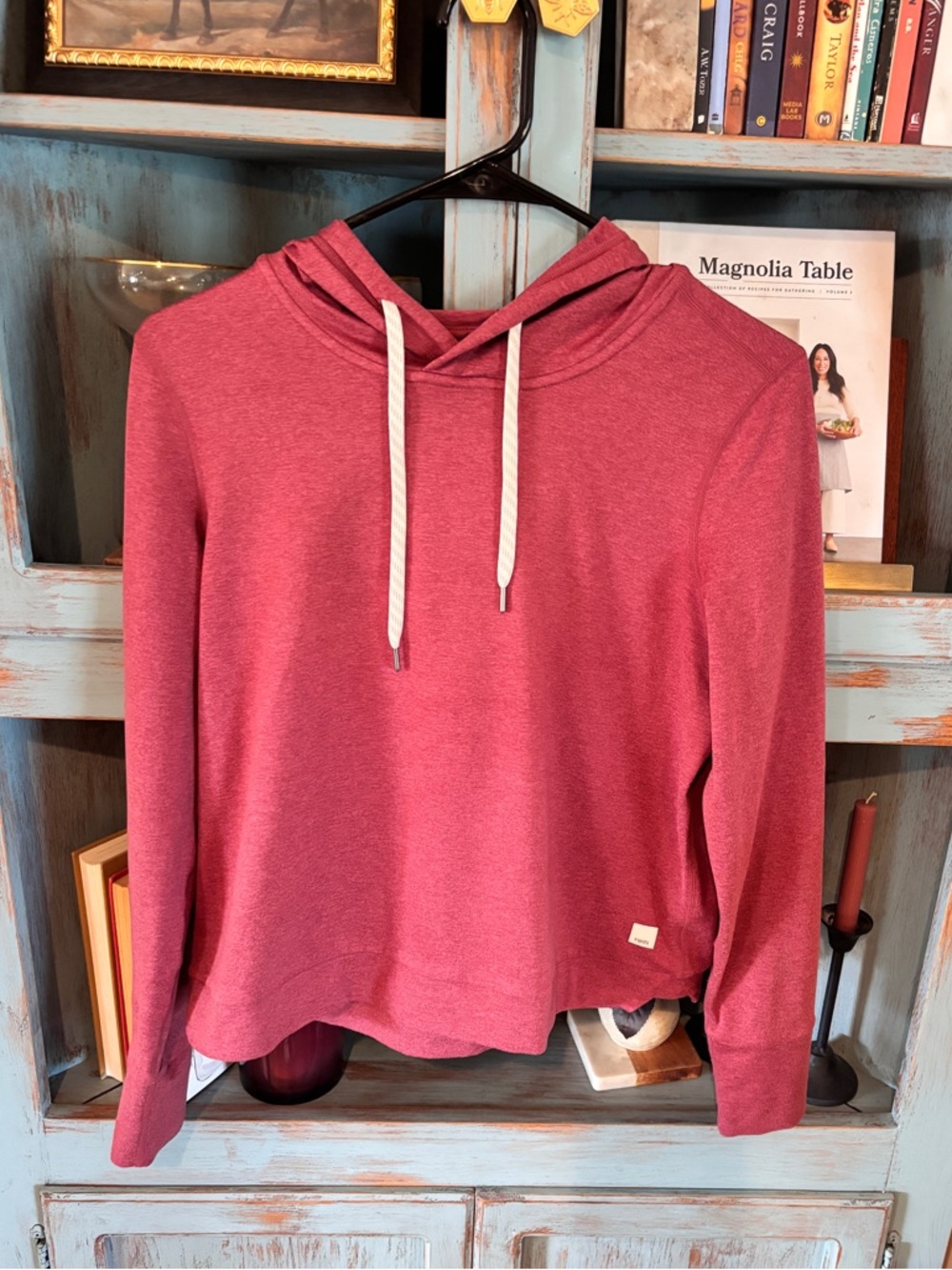 Lightweight red  Hoodie Sweatshirt with Drawstring Hood